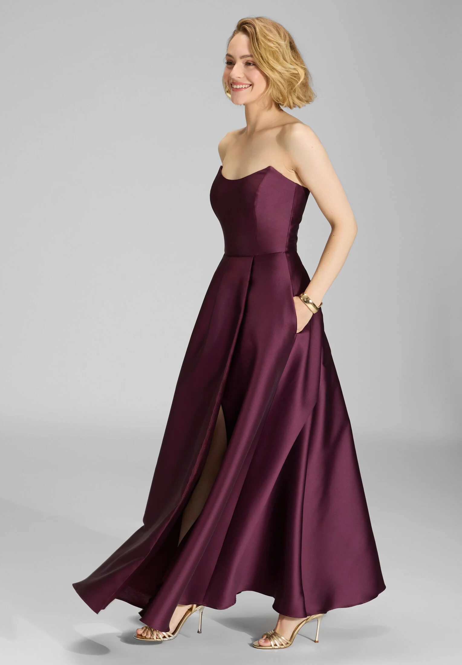 Abendkleid aus edlem Twill mit Korsage Oberteil - Image 11