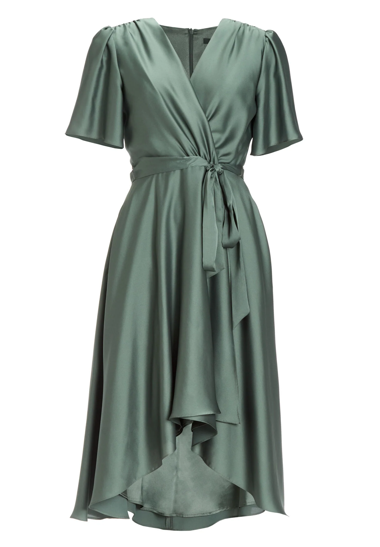 Cocktailkleid aus Satin in Wickel Optik - Image 6