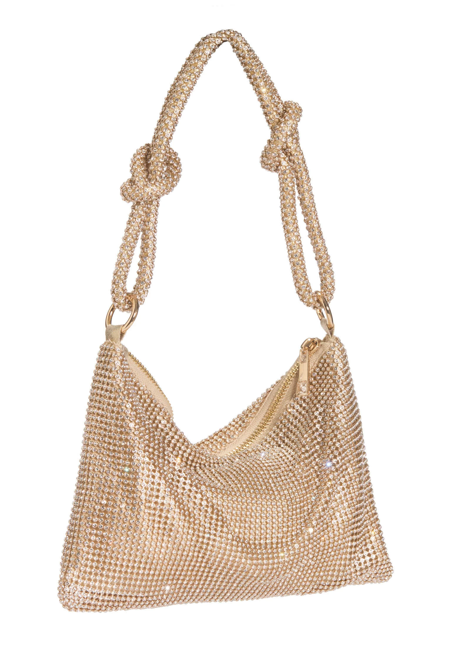Elegante Handtasche aus glänzendem Strassgewebe - Image 3