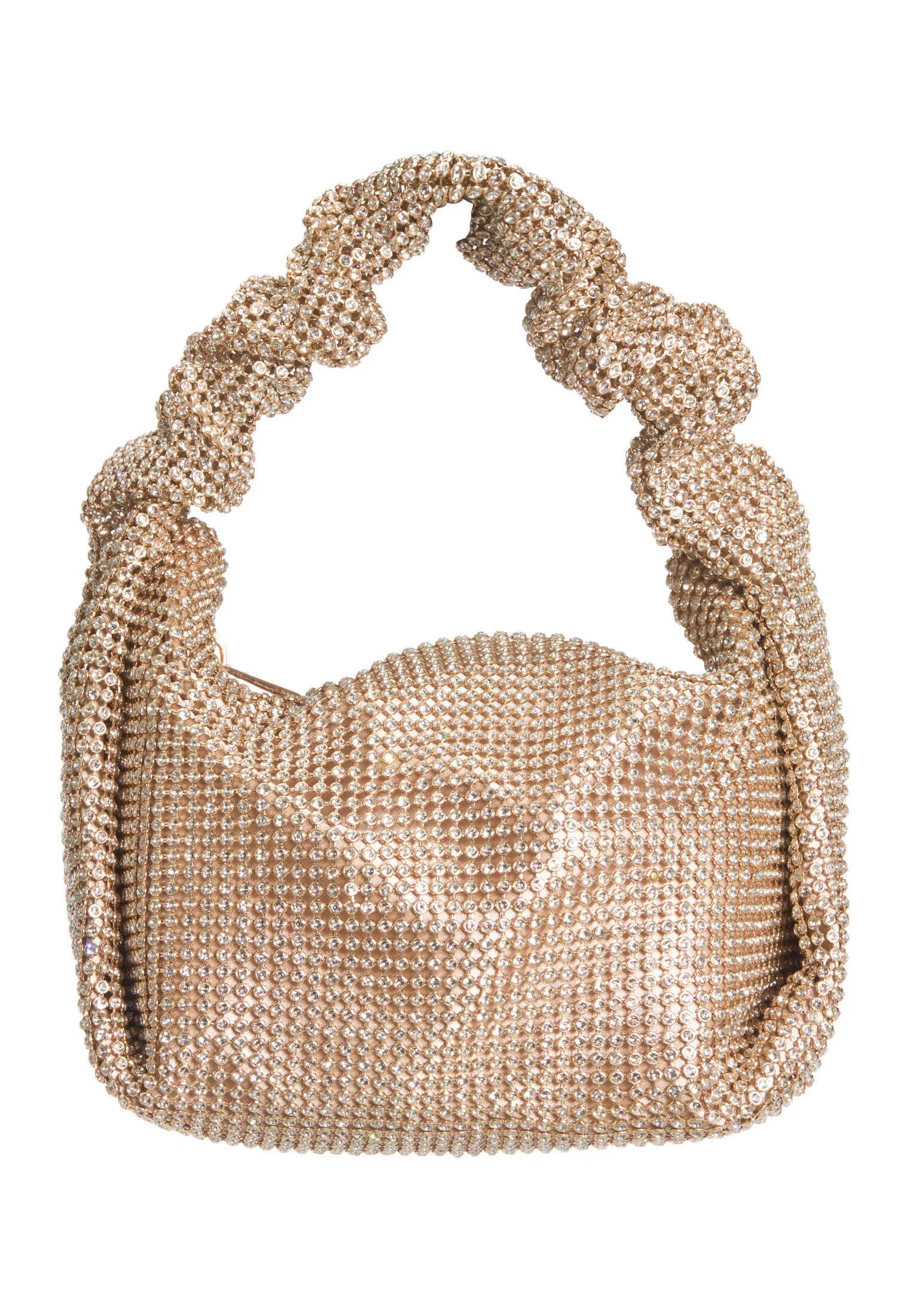 Henkeltasche aus glänzendem Strassgewebe - Image 4