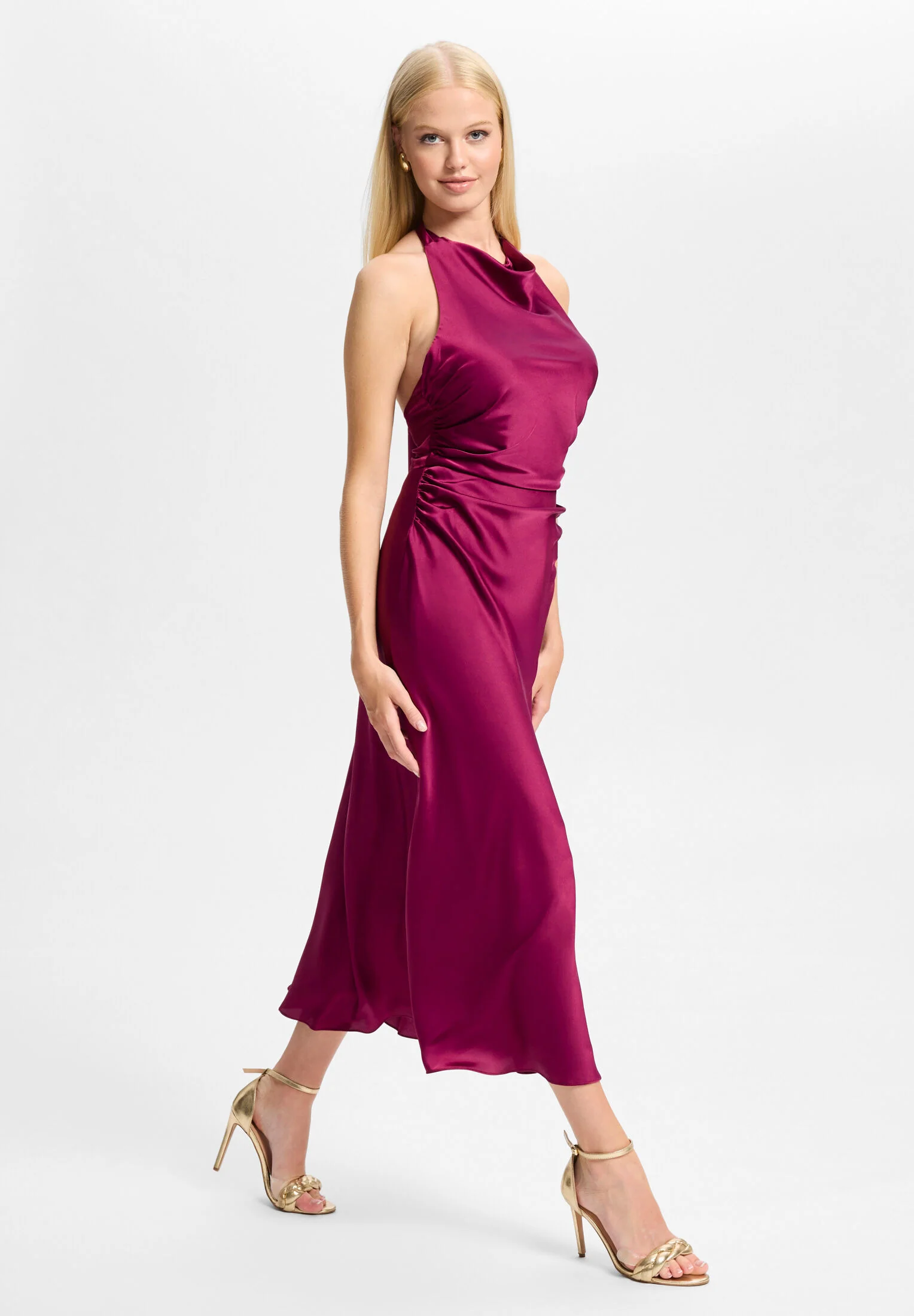 Midikleid aus Satin mit Rückenausschnitt - Image 11