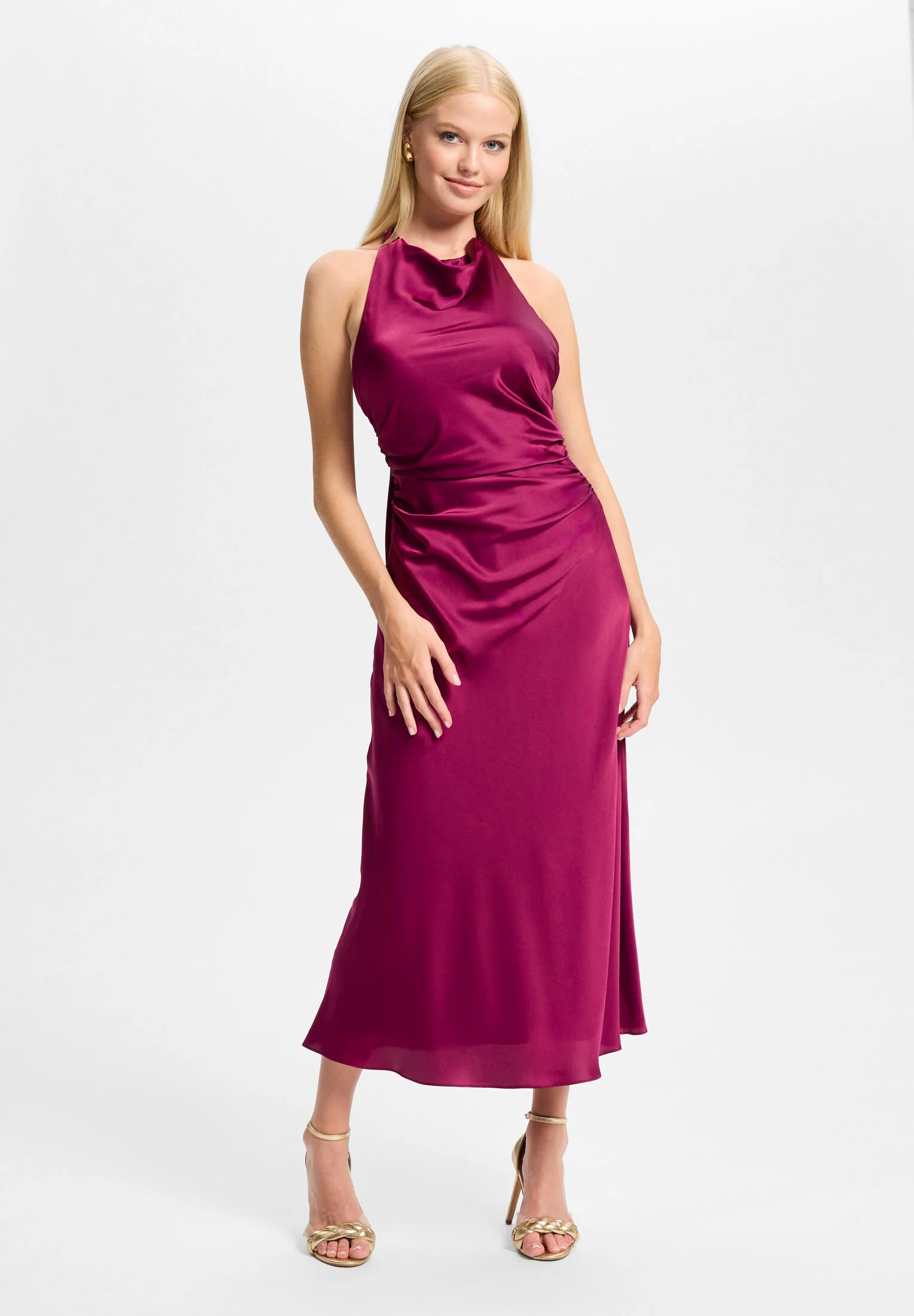 Midikleid aus Satin mit Rückenausschnitt - Image 7