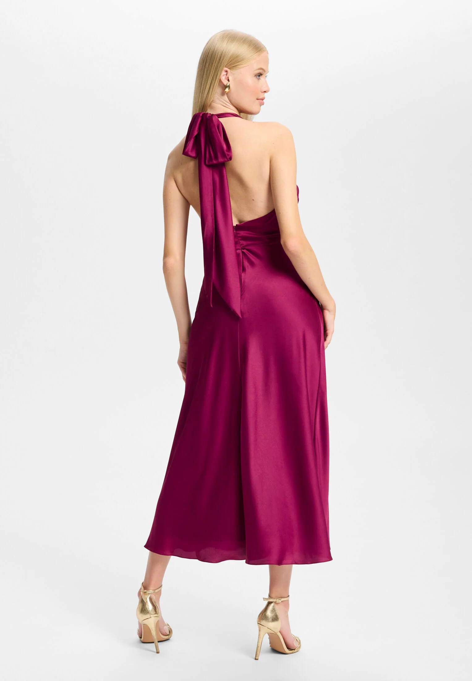 Midikleid aus Satin mit Rückenausschnitt - Image 8